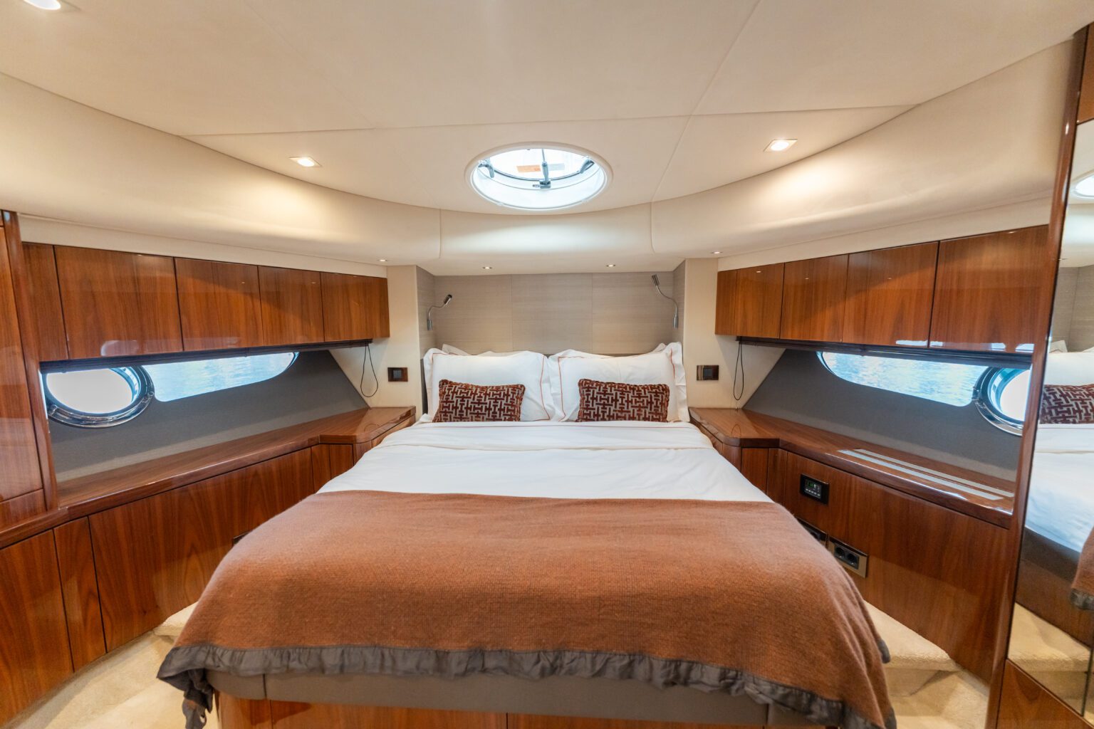 The interior of sunseeker yacht