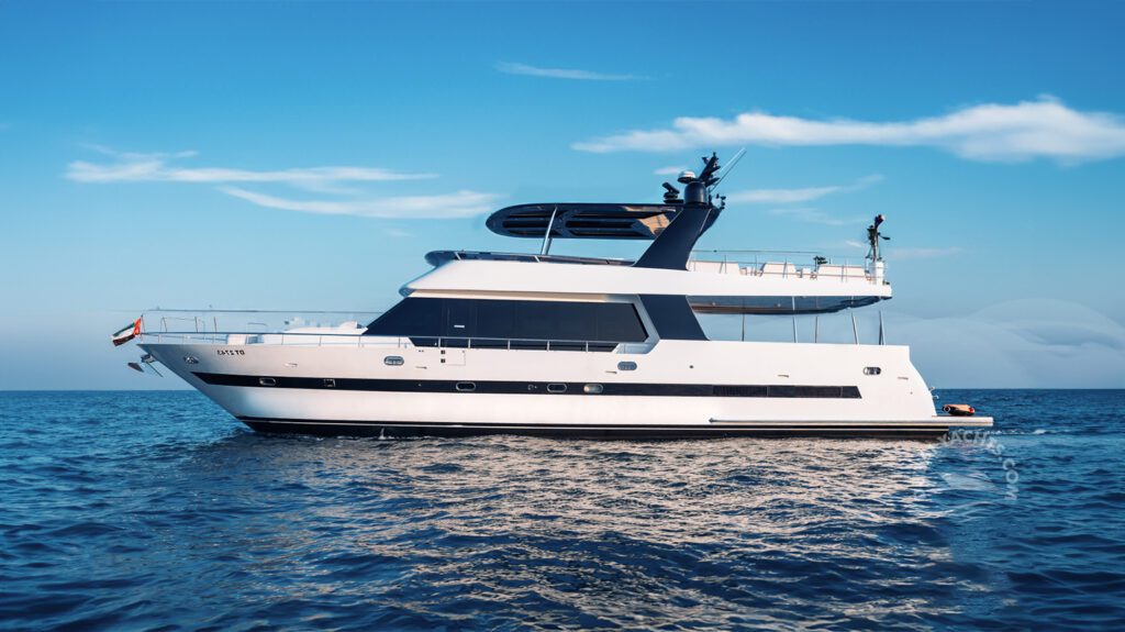 Explore Dubai Waters on the 80ft Superyacht Rental Dubai