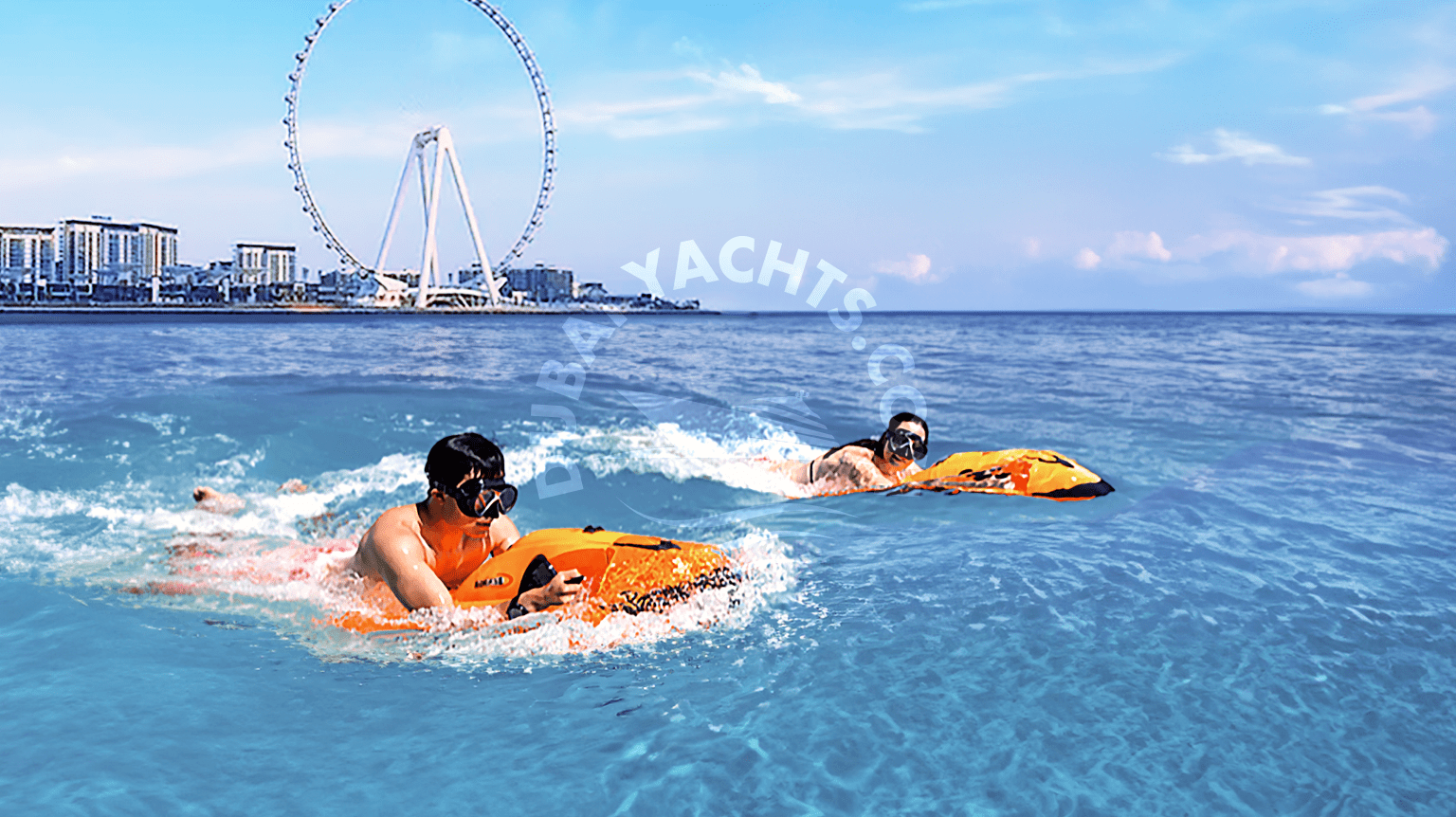 couples enjoying seabob underwater scooter ride in Dubai