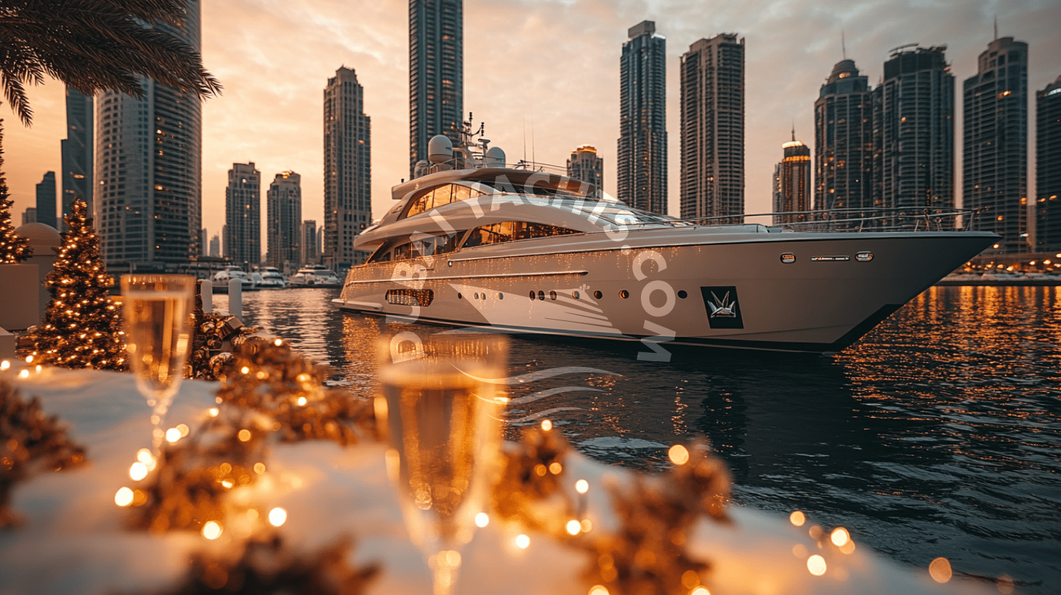 people enjoying the winter with a private yacht cruise in Dubai