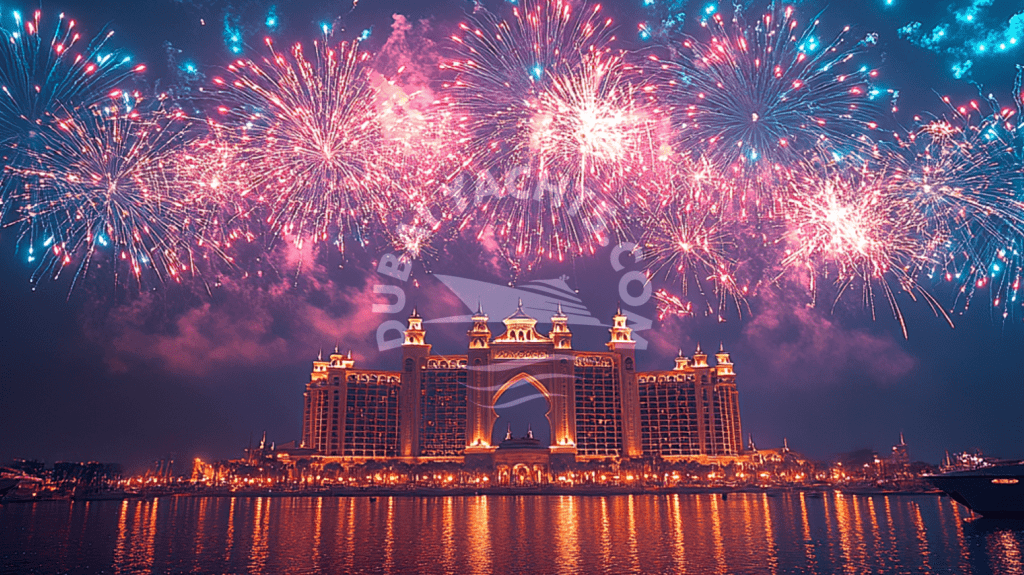 New year eve firework on Palm Atlantis